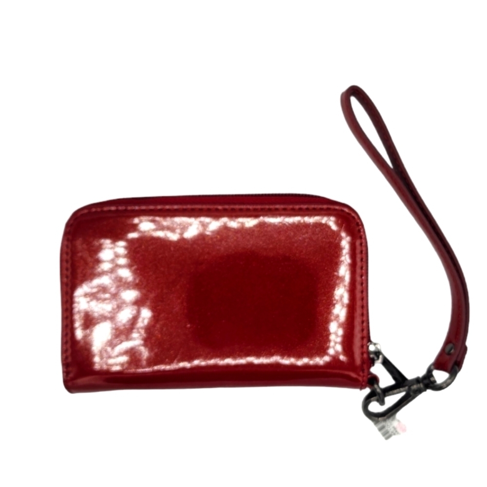 *NWT Chico's 6x4x1" Zip Wallet Patent Leather Red